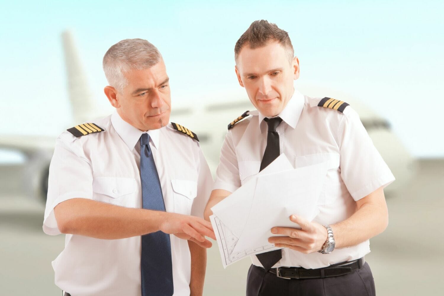 Airline Pilots At The Airport –